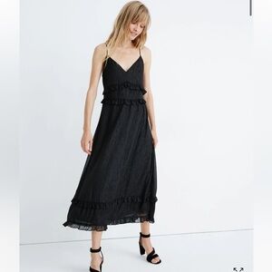 NWT Madewell Shimmer Ruffle Cami Dress